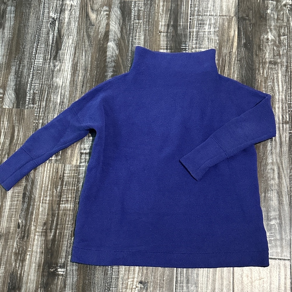 Free People Deep Blue Knit Sweater